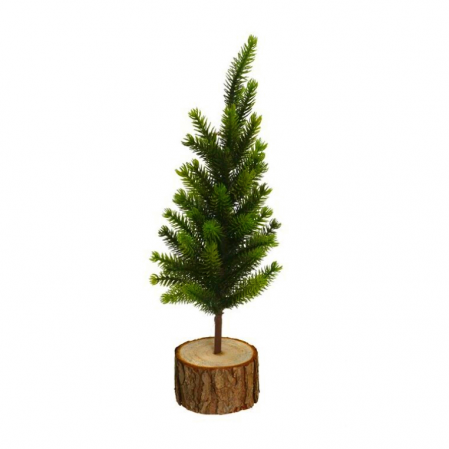 Articole pentru sărbători - Decoratiune Craciun, bradut artificial cu suport din lemn 992671