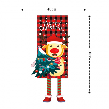 Articole pentru sărbători - Decoratiune usa/perete pentru Craciun ' Merry Christmas ' 40 x 110 cm 6220-20