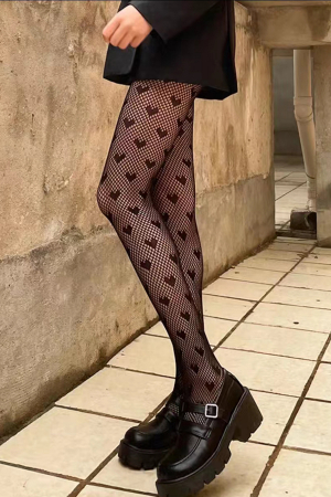 Dresuri - Dres sexy transparent cu model inimioare ZS-3084
