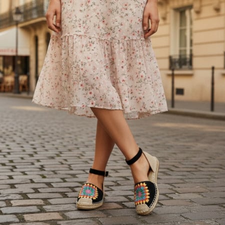 ÎNCĂLȚĂMINTE DAMĂ 29.99 - Espadrile X24-1186negru