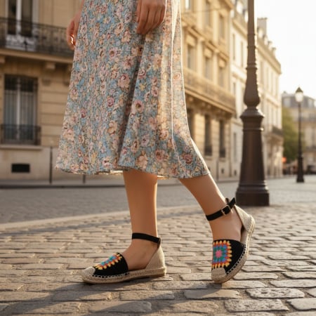 ÎNCĂLȚĂMINTE DAMĂ 29.99 - Espadrile X24-1186negru