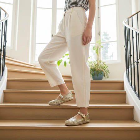 Damă - Espadrile N25-1765auriu