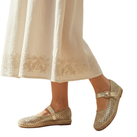 Damă - Espadrile N25-1765auriu