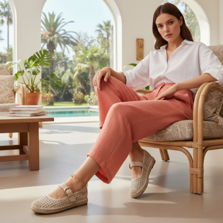 Damă - Espadrile N25-1765bej