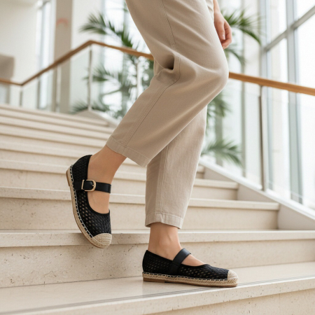 Damă - Espadrile N25-1765negru