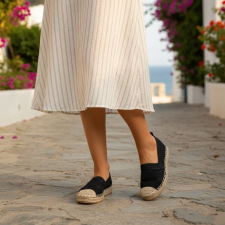 Sandale - Espadrile X26-765negru