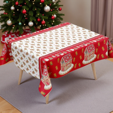 Articole casă - Fata de masa tematica, model Craciun 183 x 137 cm 2260-2501