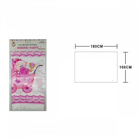 Tacâmuri - Fata de masa pentru petrecere carucior bebe 180 x 108 cm QT9183
