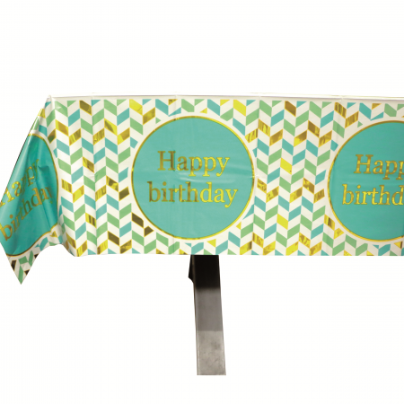 Accesorii party - Fata de masa pentru petrecere ' Happy birthday ' 183 x 137 cm 2260-10albastru