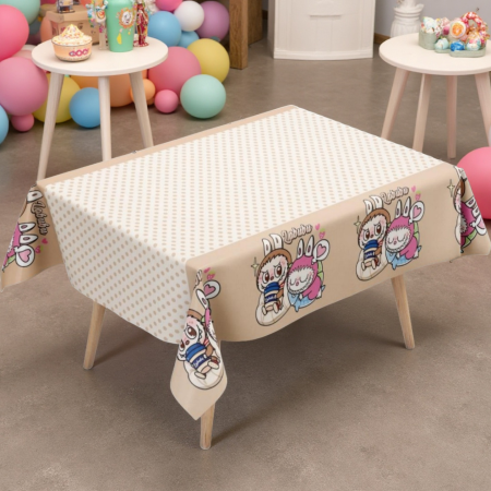 Articole party - Fata de masa pentru petrecere ' model Labubu ' 183 x 137 cm 2260-2506