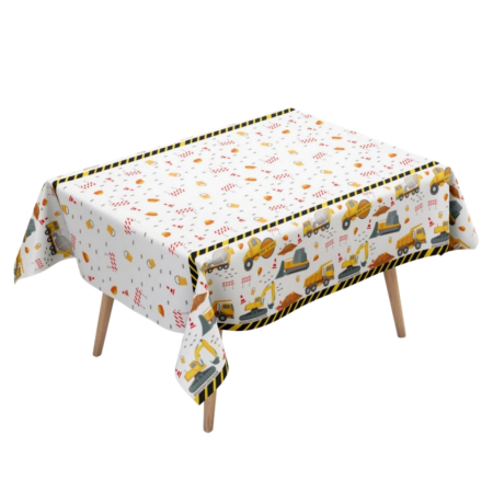 Articole casă - Fata de masa tematica pentru petrecere, model Constructii 183 x 137 cm 2260-2604