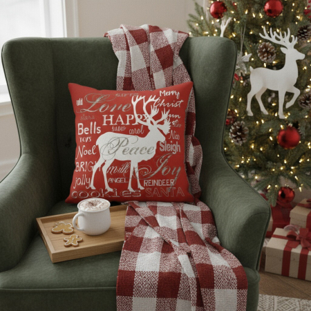 Articole pentru sărbători - Fata de perna, model Craciun 45 x 45 cm 6220-24