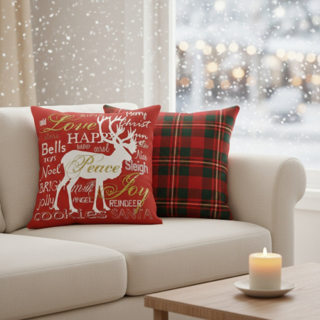 Articole pentru sărbători - Fata de perna, model Craciun 45 x 45 cm 6220-24