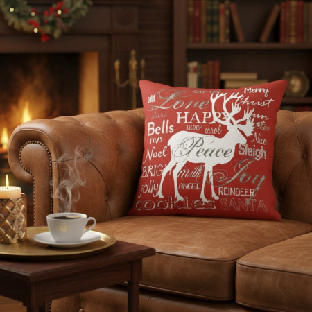 Articole pentru sărbători - Fata de perna, model Craciun 45 x 45 cm 6220-24