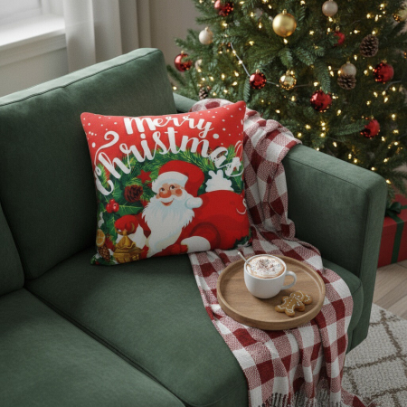 Articole pentru sărbători - Fata de perna, model Craciun 45 x 45 cm 6220-2510