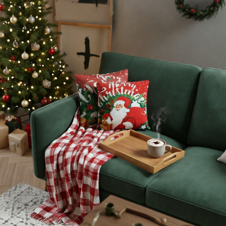 Articole pentru sărbători - Fata de perna, model Craciun 45 x 45 cm 6220-2510