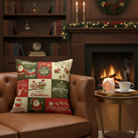 Articole pentru sărbători - Fata de perna, model Craciun 45 x 45 cm 6220-26