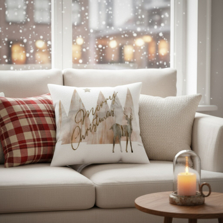 Articole pentru sărbători - Fata de perna, model Craciun 45 x 45 cm 6220-29