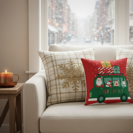 Fata de perna, model Craciun 45 x 45 cm 6220-33 [10]