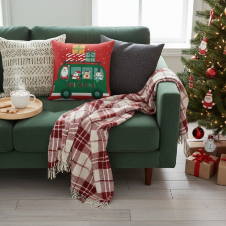 Articole pentru sărbători - Fata de perna, model Craciun 45 x 45 cm 6220-33