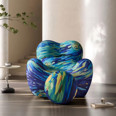 Fotolii - Fotoliu premium cu forma curbata si interior din spuma S0F006multicolor