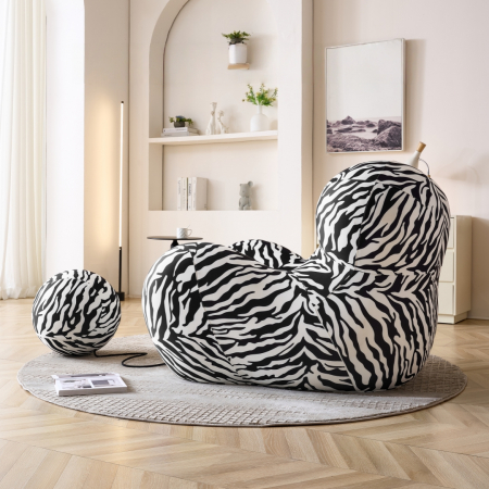 Fotolii - Fotoliu premium cu forma curbata si interior din spuma S0F006zebra