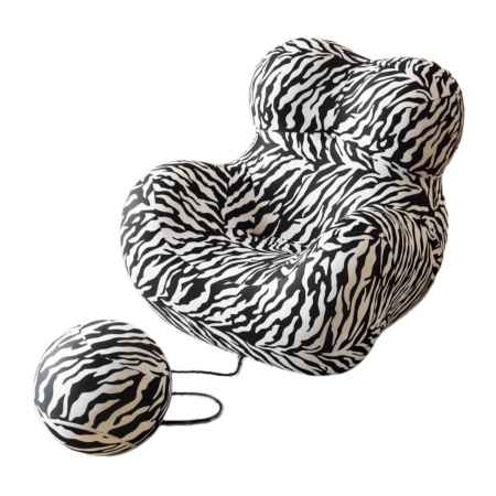 Fotolii - Fotoliu premium cu forma curbata si interior din spuma S0F006zebra