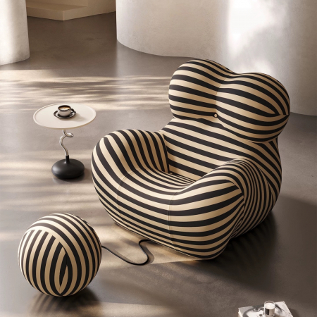 Fotolii - Fotoliu premium cu forma curbata si interior din spuma S0F006maro