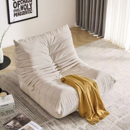 Articole casă - Fotoliu premium tip puf si interior din spuma cu memorie S0F007alb