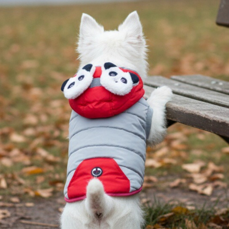 Animale de companie - Geaca cu gluga flausata XINA2121gri