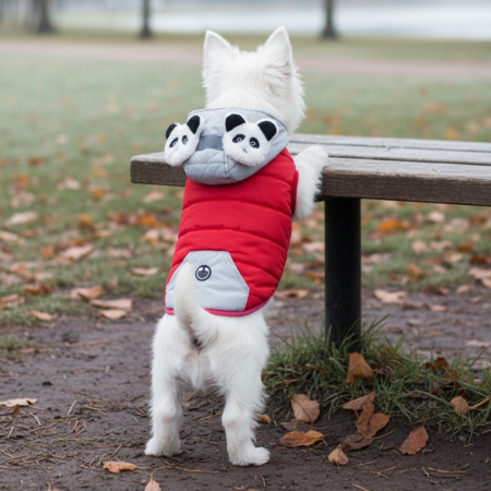 Geaca cu gluga flausata XINA2121rosu [5]