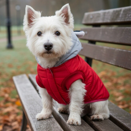 Geaca cu gluga flausata XINA2121rosu [1]