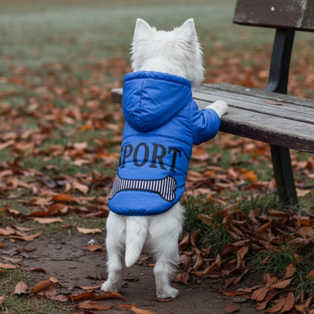 Haine - Geaca cu gluga MDL-2418albastru