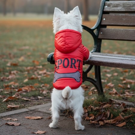 Haine - Geaca cu gluga MDL-2418rosu