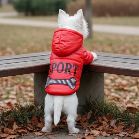 Haine - Geaca cu gluga MDL-2418rosu