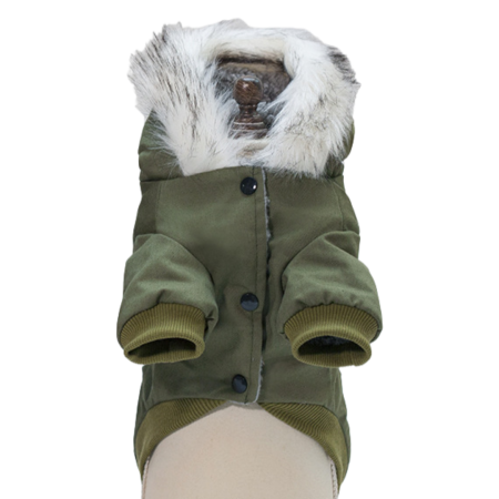 Haine - Jacheta imblanita cu gluga DOG-17verde