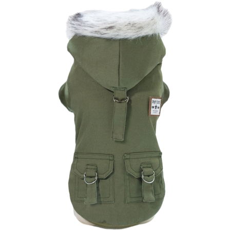 Haine - Jacheta imblanita cu gluga DOG-17verde