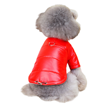 Haine - Geaca flausata DOG-20rosu