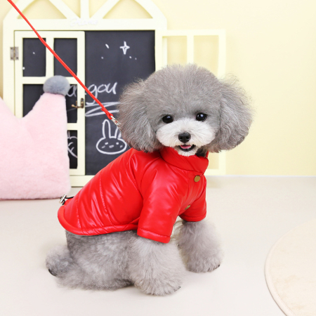 Haine - Geaca flausata DOG-20rosu