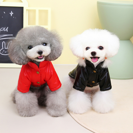 Haine - Geaca flausata DOG-20rosu