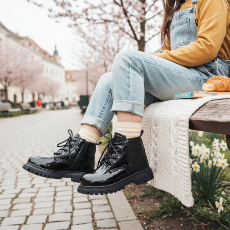 Ghete - Ghete cu aspect lacuit XA-126negru