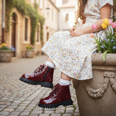 Ghete - Ghete cu aspect lacuit XA-126visiniu