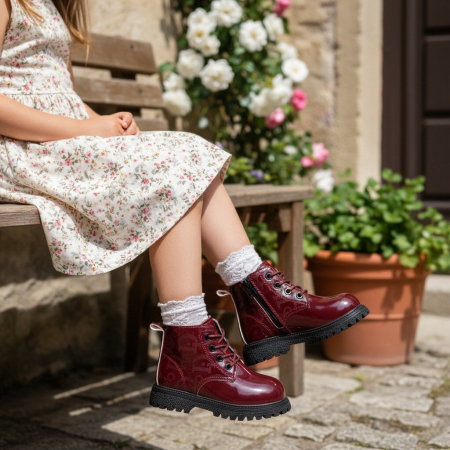 Ghete - Ghete cu aspect lacuit XA-126visiniu