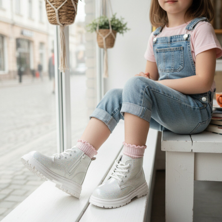 Ghete - Ghete cu aspect stralucitor XA-125alb