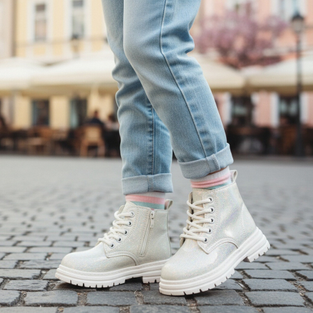 Ghete - Ghete cu aspect stralucitor XA-125alb