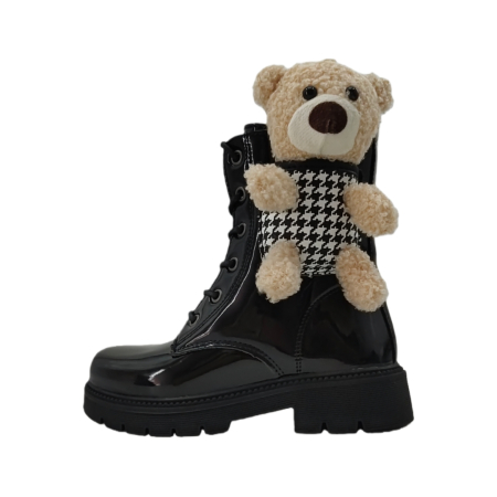 Copii - Ghete imblanite cu ursulet decorativ 919C