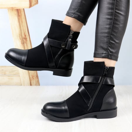 Damă - Ghete imblanite A-32negru