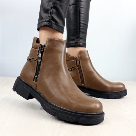 ÎNCĂLȚĂMINTE DAMĂ 49.99 - Ghete imblanite A-40khaki