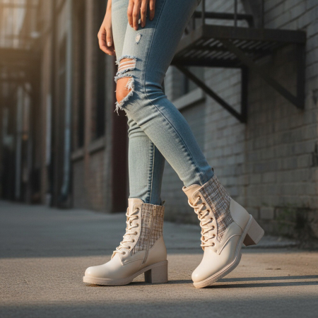 Damă - Ghete imblanite A10390bej