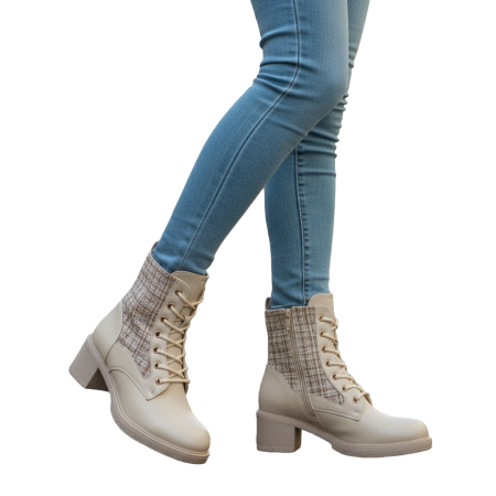 Damă - Ghete imblanite A10390bej